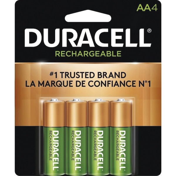 Duracell Rechargeable StayCharged NiMH Batteries, AA, PK4 DX1500B4N - main