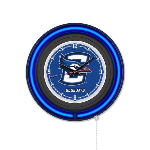 Holland Bar Stool Creighton University 15 Double Neon Wall Clock Clk15BK - main