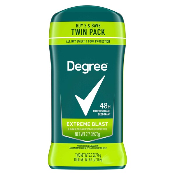Degree Men Original Protection Extreme Blast Antiperspirant Deodorant, Twin Pack, 5.4 Ounce, 6PK 64350835 - main