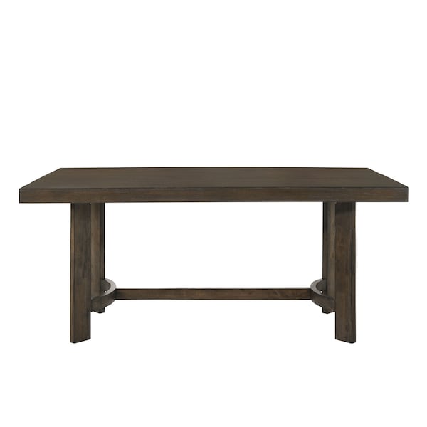 Homeroots 70" Espresso Wood Trestle Base Dining Table 631277 - main