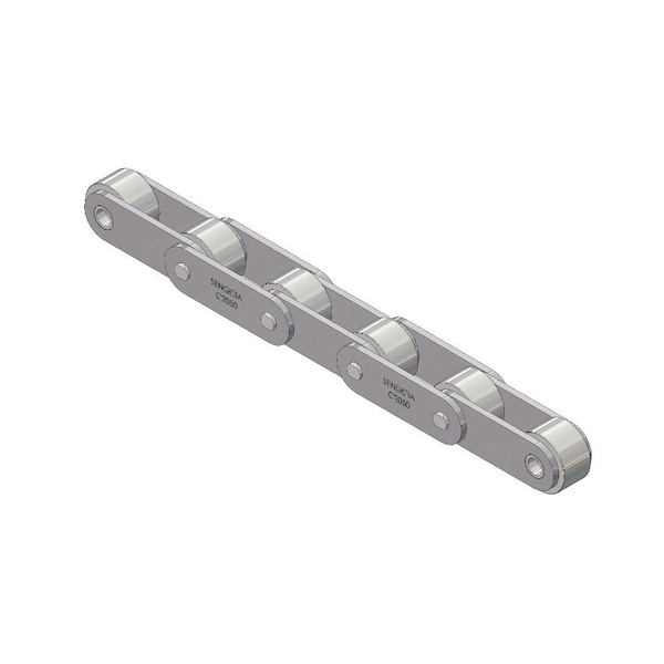 Senqcia Inspire Series SBR C2052RB Conveyor Series Double Pitch Riv Lg, 10 ft OAL, 1.25P, .75 Dia x 3/8 W S-C2052RB - main