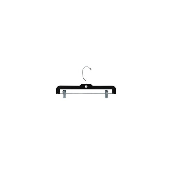 Specialty Store Services 14 In Heavyweight Skirt and Pant Hanger With Clips, Black, 100PK 8104 - main