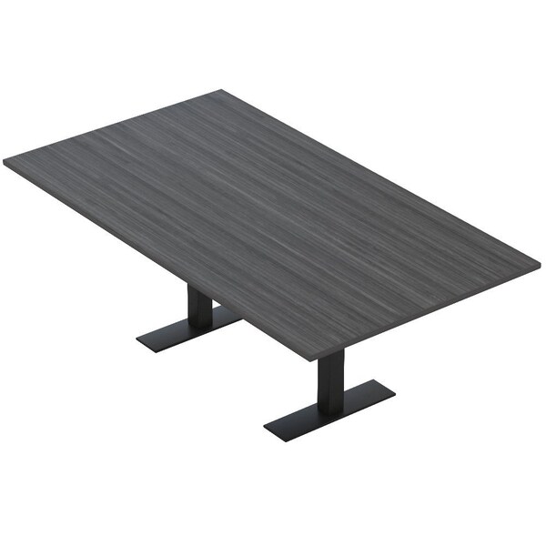 Skutchi Designs 7ft Rectangular Conference Table With Power | Harmony Series | 6 Person Meeting Room Table HAR-REC-48x84-T.BK-WA7949-NA - main