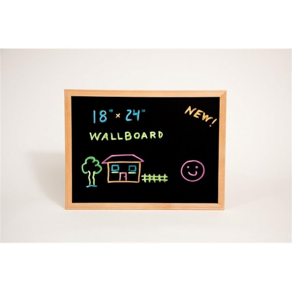 Crestline 92 8 x 24 in. Wood-Framed Black Dry-Erase Board 17920 - main