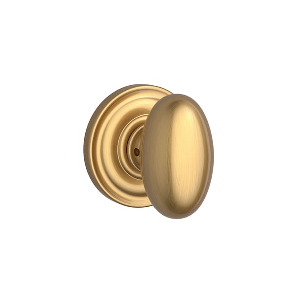 Baldwin Passage Ellipse Knob and Traditional Round Rose with 6AL Latch and Dual Strike Lifetime Satin PSELLTRR044 - main