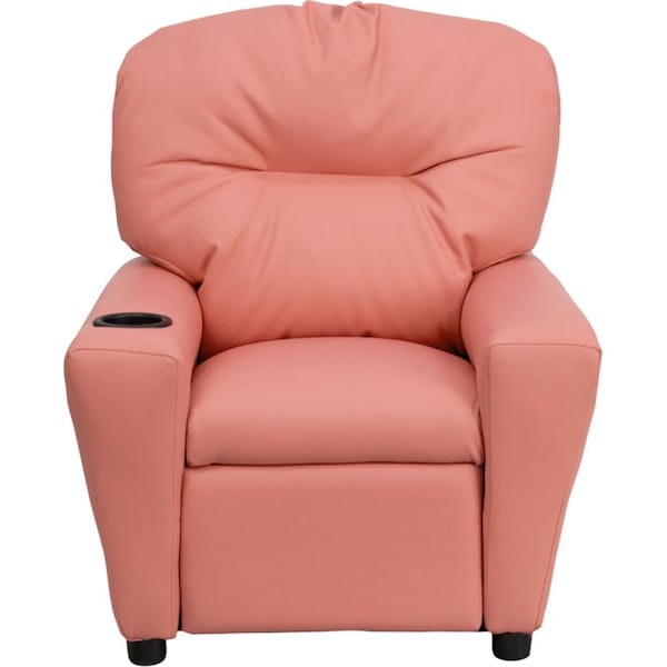 Flash Furniture Kids Recliner, 25" to 39" x 28", Upholstery Color: Pink, Weight Capacity: 90 lb. BT-7950-KID-PINK-GG - main