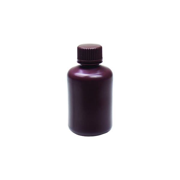 United Scientific Reagent Bottle - Narrow Mouth - 125 ml, Amber, HDPE, 12PK 33426 - main