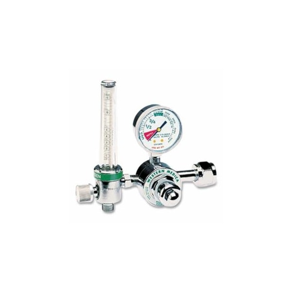 Western Enterprises M1 Series Flowmeter Regulator, Oxygen, 1/2 to 15 LPM, 3000 psi Inlet, CGA 540 Nut and Nipple, 312-M1-540-15FM - main
