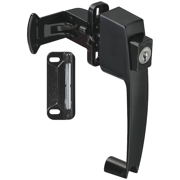 National Hardware Sat Blk Push Key Latch N178-376 - main
