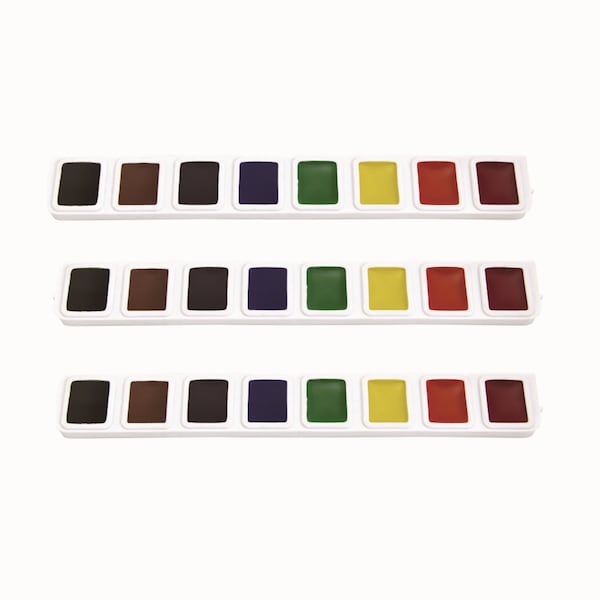 Prang Washable Watercolor Paint, 8 Assorted Colors, 3PK DIX08200-3 - main