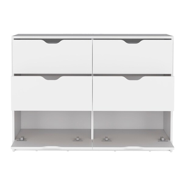 Homeroots 42" White Six Drawer Double Dresser 544054 - main
