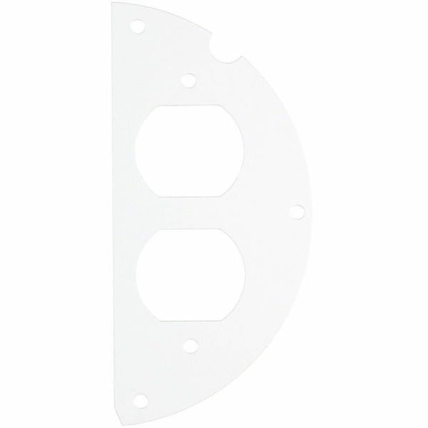 Hubbell Wiring Device-Kellems Recessed 6" Series, Sub Plate, 50% Right Side, (1) Duplex Opening S1R6SPI - main