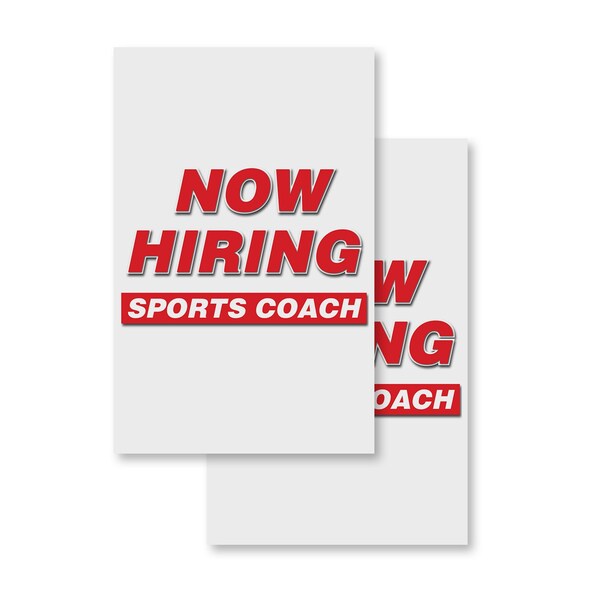 Signmission Sports Coach, Vinyl Decals Only 24 Inch x 36 Inch, Vinyl Decal, 2PK DSB-2436-2PACK-SPORTS COACH - main