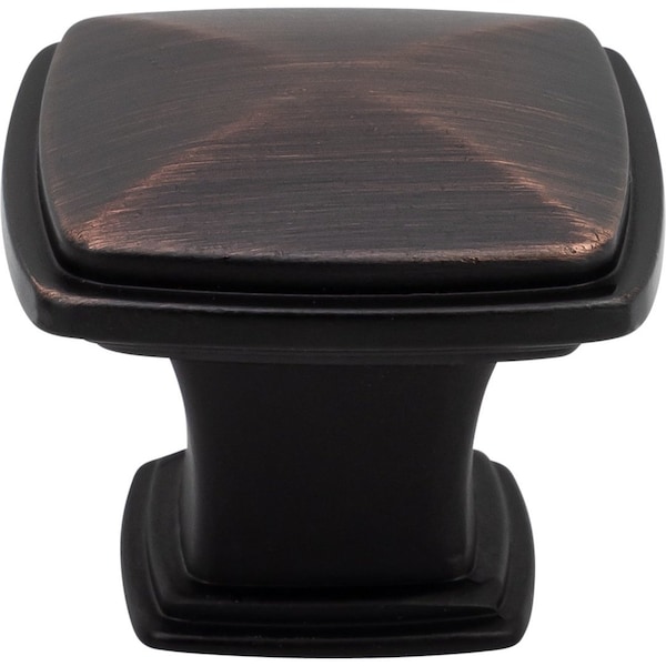 Designperfect 1-3/16 Overall Length Square Cabinet Knob, Brushed Oil Rubbed Bronze DPA-S77KORB - main