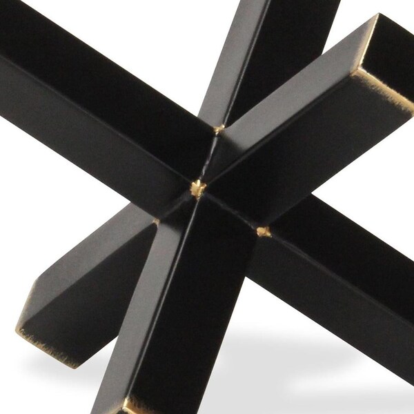 Homeroots 8" Black Metal Hand Painted Decorative Jack 635382 - main