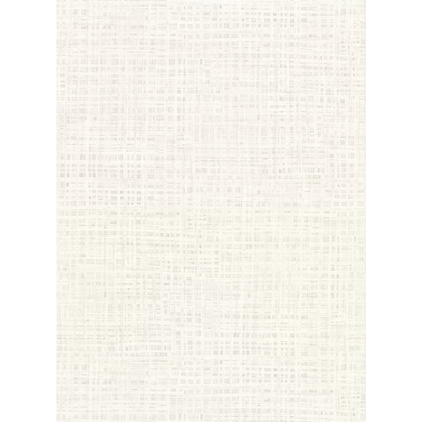 Warner Montgomery White Faux Grasscloth Wallpaper 2921-50910 - main