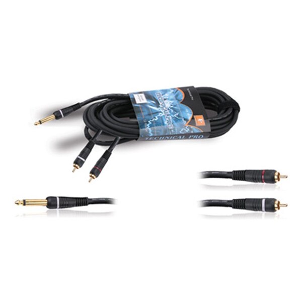 Technical Pro .25 in. to Dual RCA Audio Cables cyqr186 - main