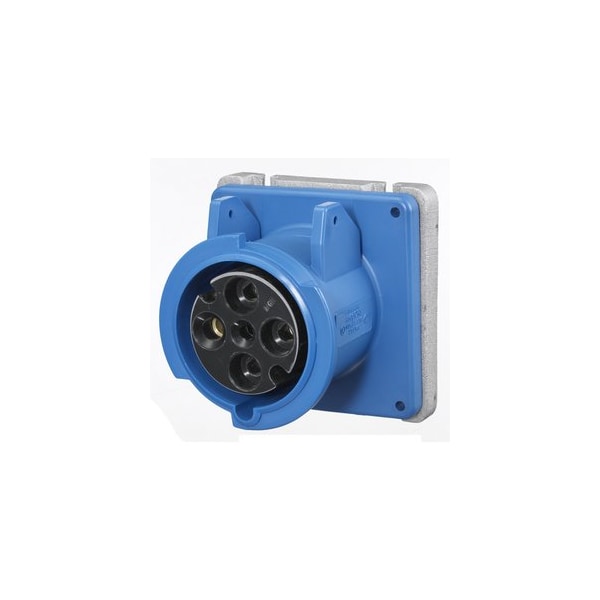 Hubbell Wiring IEC Pin & Sleeve, 60A 3-Phase 250V AC, 3-Pole 4-Wire, Female Receptacle A460R9 - main
