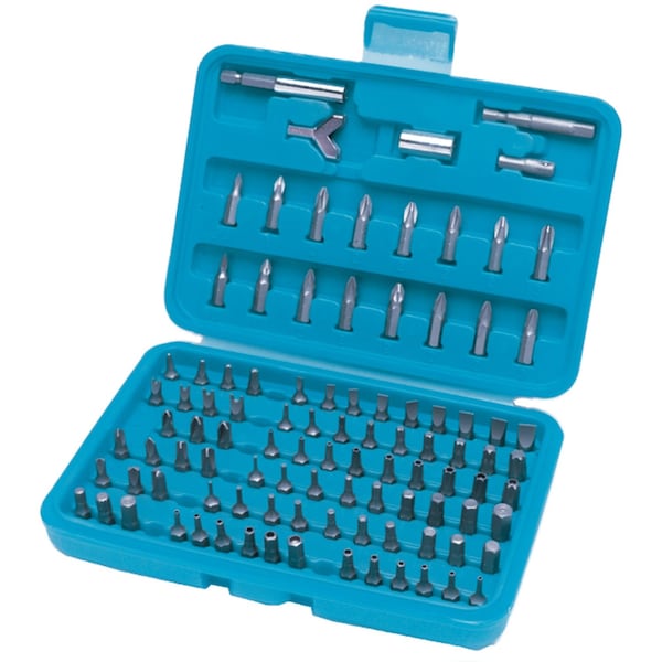 Performance Tool 100 pc. Bit Set, Screwdriver Bits, Drill Bits, Magnetic Holder W1389 - main