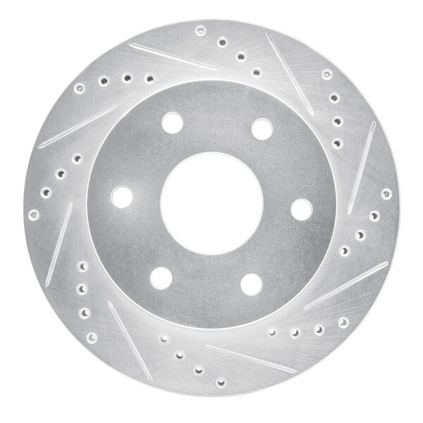 Dynamic Friction Co DFC Brake Rotor - Drilled and Slotted - Silver 631-92067R - main
