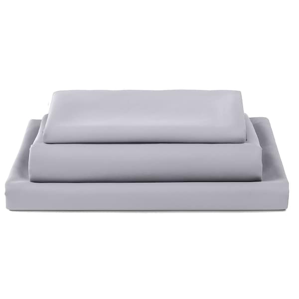 Lavish Home Brushed Microfiber Twin XL Sheet Set-3 Piece Bed Linens-Fitted & Flat Sheets, Pillowcase, Gray 66-MF75S-TXL-SIL - main