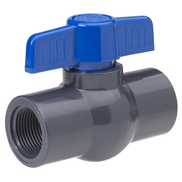 B & K Homewerks 1/2 in. PVC FIP Ball Valve Full Port T-Handle VBVP80B3 - main