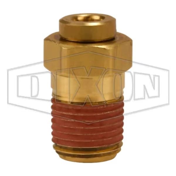 Dixon Legris by Push-In Connector, 1/8 x 3/16 in Nominal, MNPT x Tube, Brass, Domestic 686X4 - main