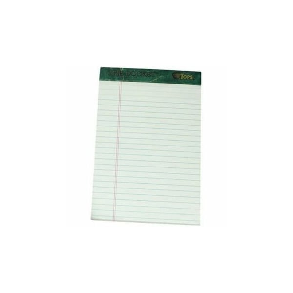 Tops 5 x 8" Jr. Legal Ruled Perforated Pad, Double-Stitched, 50 Pg, Pk12 TOP63360 - main