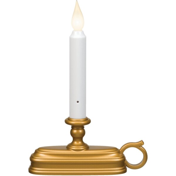 Xodus Deluxe 6'' W. x 9'' H. x 1.75'' D. Antique Brass LED Battery Operated Candle FPC1325B - main