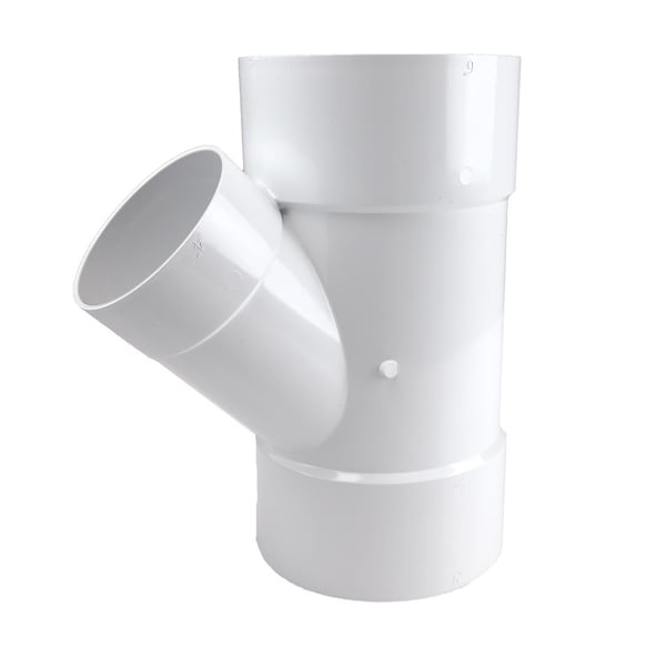 Plastic Trends NDS Schedule 35 6 in. Hub each X 6 in. D Hub PVC Reducing Wye 1 pk 64P08 - main