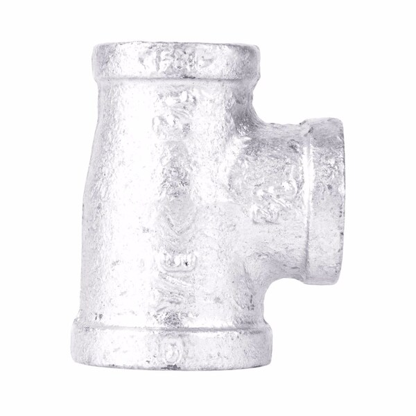 B & K 3/4 in. FIP each X 1/2 in. D FIP 3/4 in. D FIP Galvanized Malleable Iron Reducing Tee 311RT-341212 - main