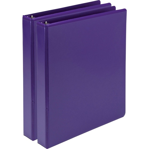 Samsill View Binder, 1", Purple, 225 Sheet Cap, PK2 U86308 - main