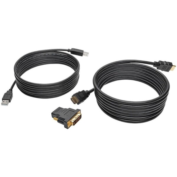 Tripp Lite Tripp Lite by Eaton HDMI/DVI/USB KVM Cable Kit, 10 ft. (3.05 m) - USB 2.0, 4K 60Hz - Black P782-010-DH - main