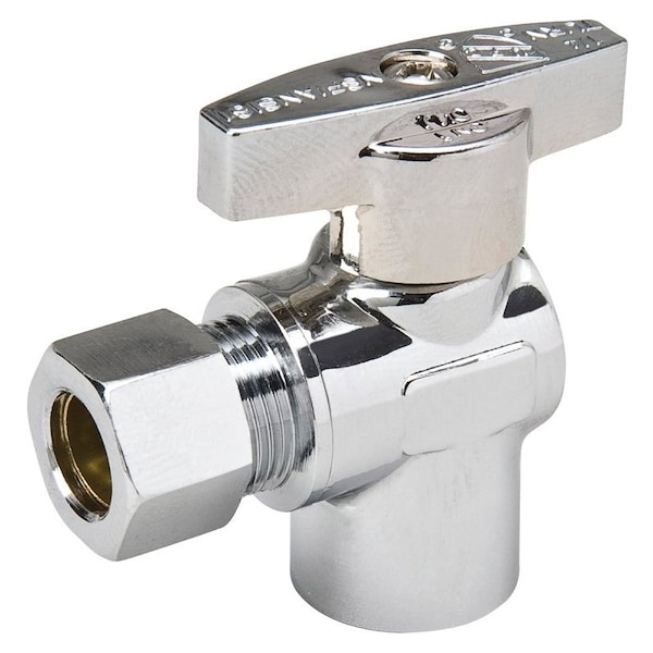Southland Stop Valve, 38 x 12 in Connection, Compression x FIP, 125 psi Pressure, Brass Body 190-232HC - main