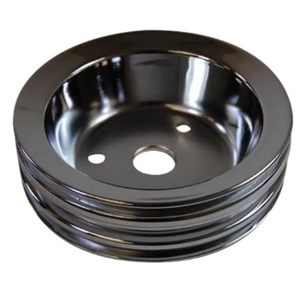 Strike3 R8963 Crankshaft Pulley for 1959 Chevy 3B, Chrome ST777338 - main