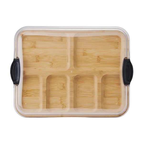 Farberware Build-a-Board Cutting Board, 14 in L, 11 in W, Bamboo, Natural 5311485 - main
