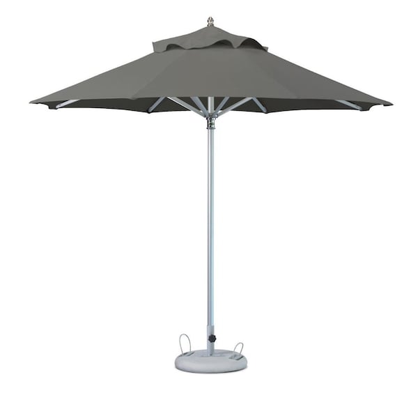 Homeroots 13ft Charcoal Polyester Round Market Patio Umbrella 491981 - main