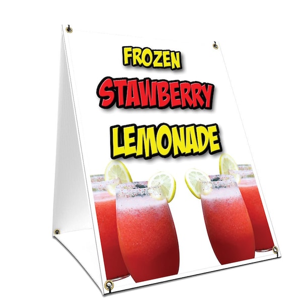 Signmission Frozen Strawberry Lemonade, 36 Inch x 24 Inch A-frame Yard Sign, Plastic Sign SBC-2436-Frozen Strawberry Lemonade - main