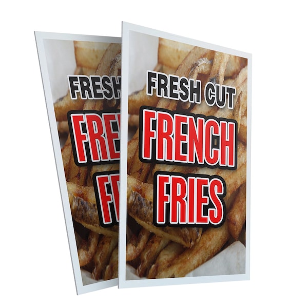 Signmission Fresh Cut French Fries, Plastic Signs Only 24 Inch x 36 Inch, Corrugated Plastic, 2PK CSB-2436-2PACK-Fresh Cut French Fries - main