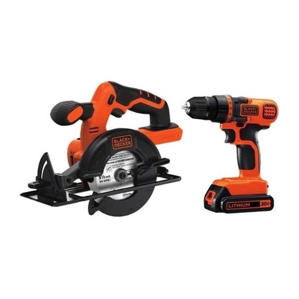 Black & Decker 2-Tool 20V MAX Lithium-Ion Circular Saw & Drill/Driver Cordless Tool Combo Kit BD2KITCDDCS - main