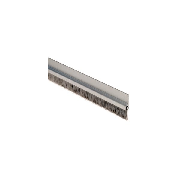 National Guard Products Nylon Brush Perimeter Seal, 36in x 84in x 84in, 7/16in Gray Brush, 5/8in Anodized Aluminum A605A3684 - main