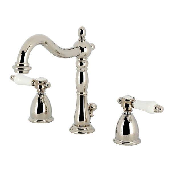 Kingston Brass Widespread Bathroom Faucet with Brass Pop-Up, Polished Nickel KB1976BPL - main