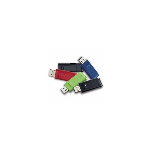 Verbatim 32GB Store 'n' Go USB Flash Drive, 5pk, Assorted, 32 GB, USB 2.0 Type A, Assorted, Lifetime, 4PK 70897 - main