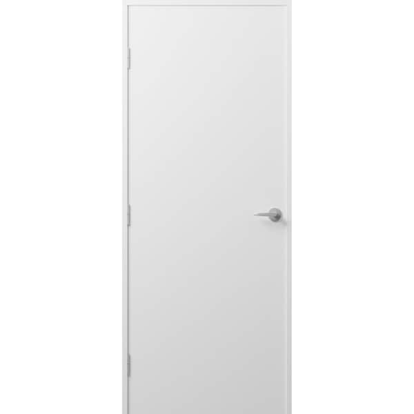 Sartodoors Firerated 20 Min Interior Door, 1222 Primed White, Single Flush Panel Wood Frame Handle 30 x 84 Ri FIRERATED1222ID-PRI-3084-RH-O - main