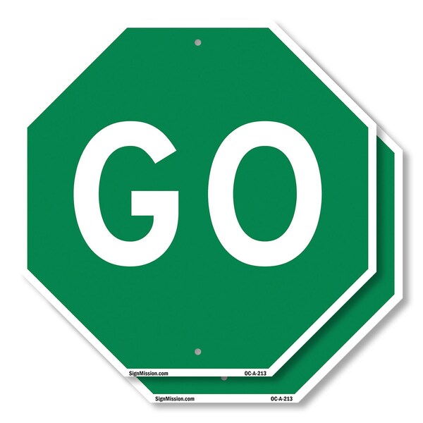 Signmission Go, 10 inch X 10 inch, Aluminum Metal Signs, 2PK OC-A-2PACK-10-213 - main