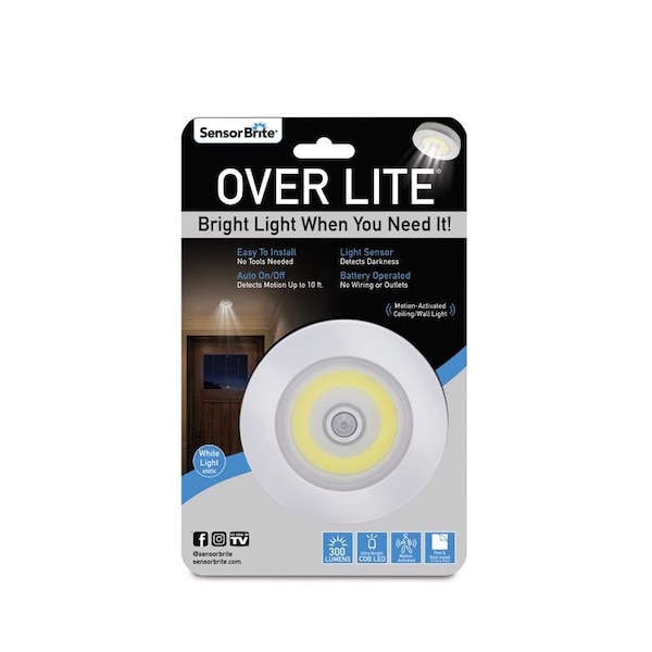 Over Lite As Seen On TV White Battery Powered LED Puck Light OVL-CD6 - main