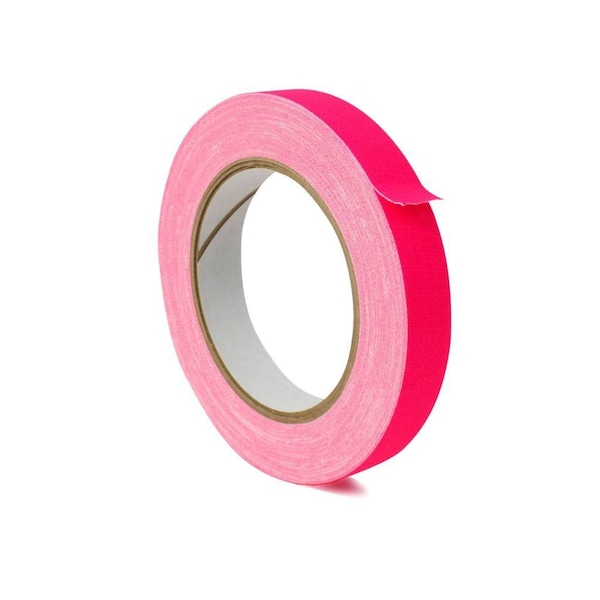 Wod Tape GTMC12F Premium Grade Gaffer Tape Fluorescent Pink 1 in. X 60 yds., 48PK WOD GTMC12F-01000-48-60-FPI - main