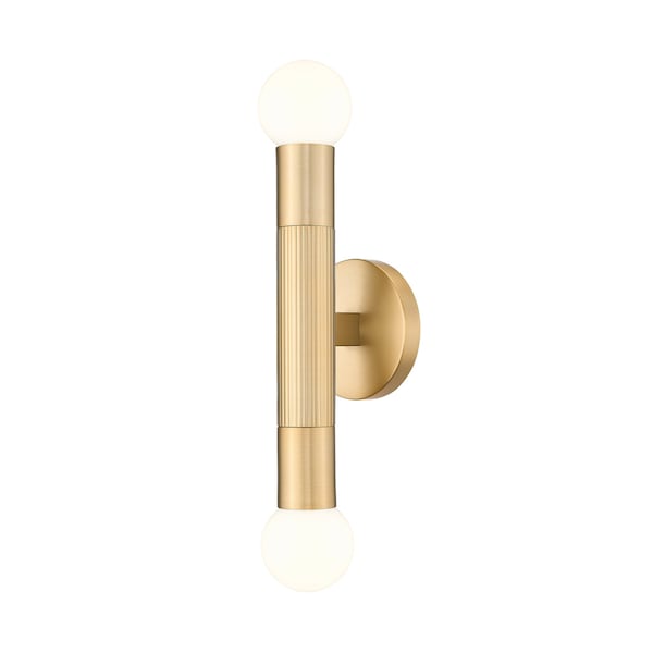 Z-Lite Stari 2-Light Wall Sconce, 5 in W, Modern Gold 1956-2S-MGLD - main