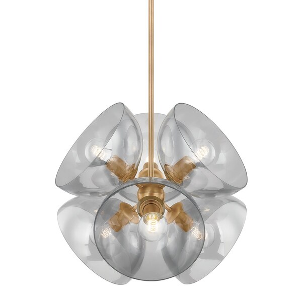 Troy Lighting Salix 6 Light Pendant 22.25 In. Patina Brass F1522-PBR - main