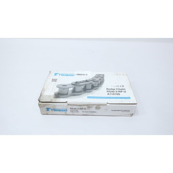 Tsubaki TRIPLE ROLLER CHAIN 10FT RS40-3-RP-U - main